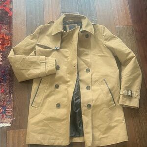 ASOS Tan Trench Coat with Black Accents unisex